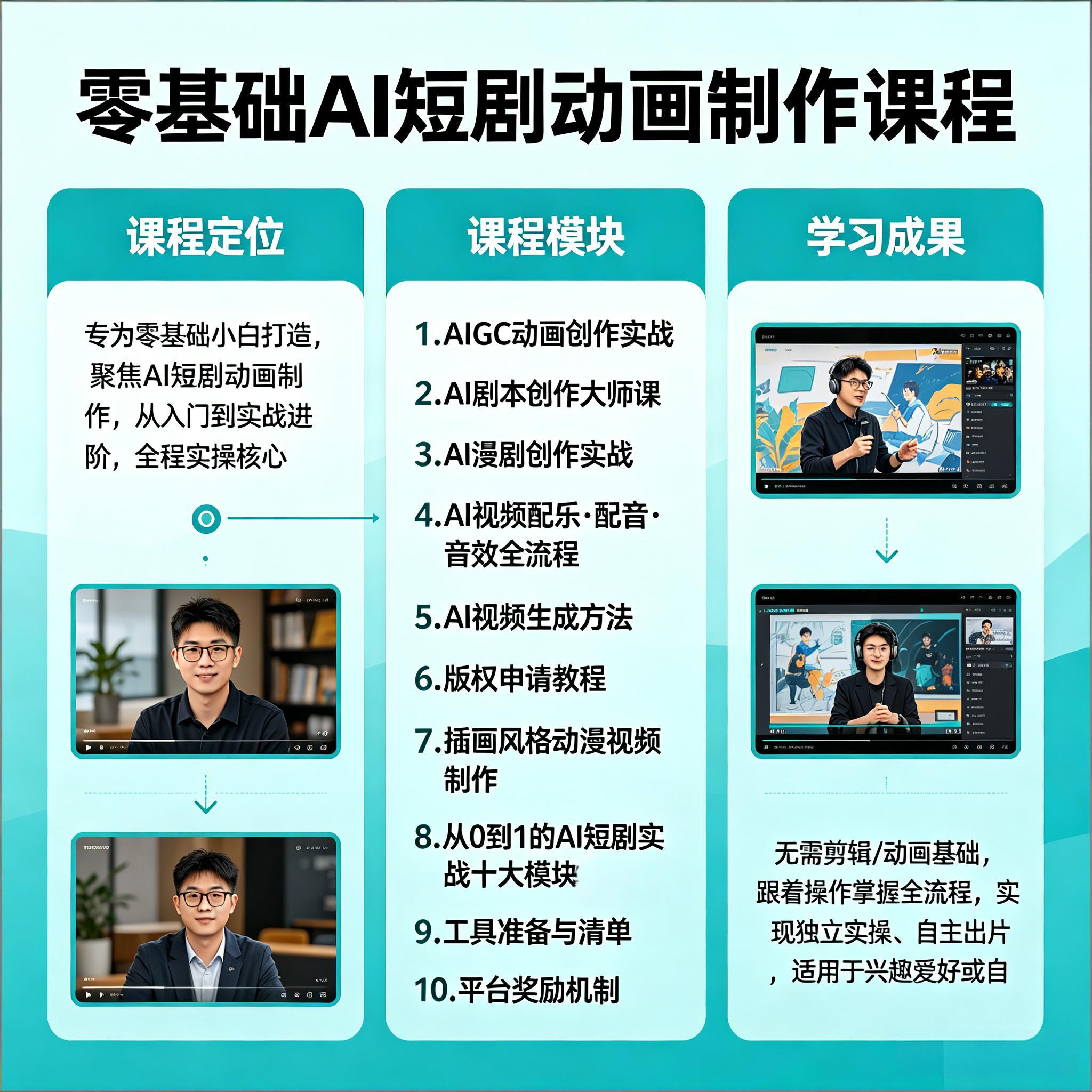 AI短剧动画制作入门：零基础到独立实操，剧本、视频、配音音效全流程实战-DeepHubX